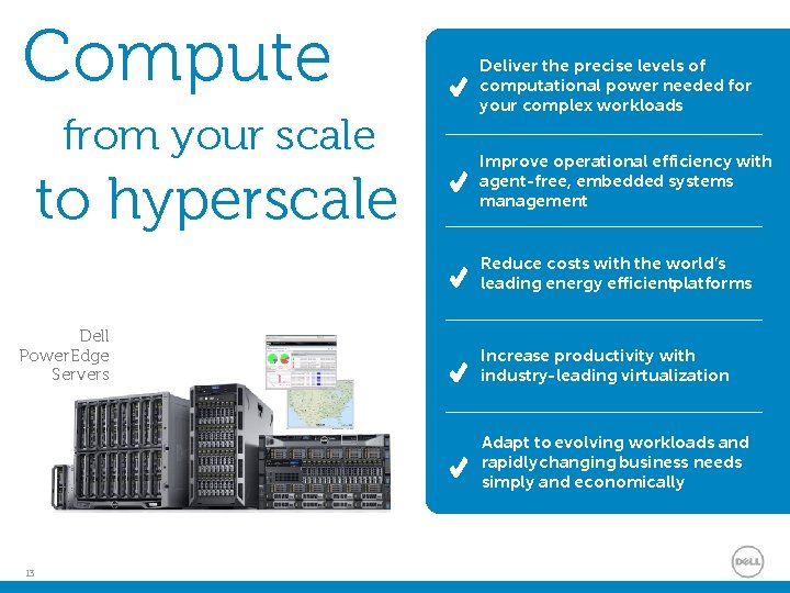 Compute from your scale to hyperscale Deliver the precise levels of computational power needed Compute from your scale to hyperscale Deliver the precise levels of computational power needed