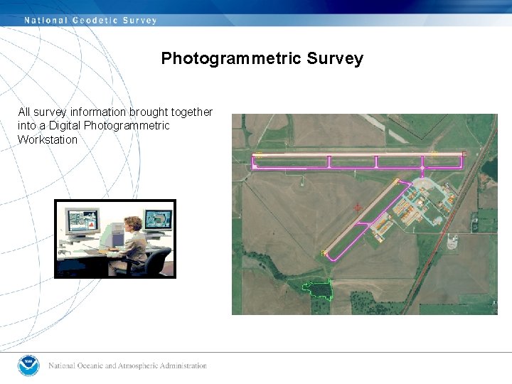 Photogrammetric Survey All survey information brought together into a Digital Photogrammetric Workstation 