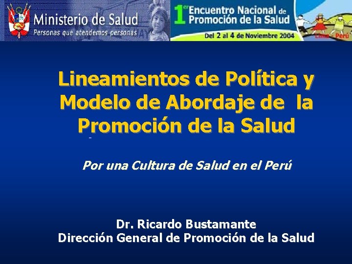 Lineamientos de Política y Modelo de Abordaje de la Promoción de la Salud Por