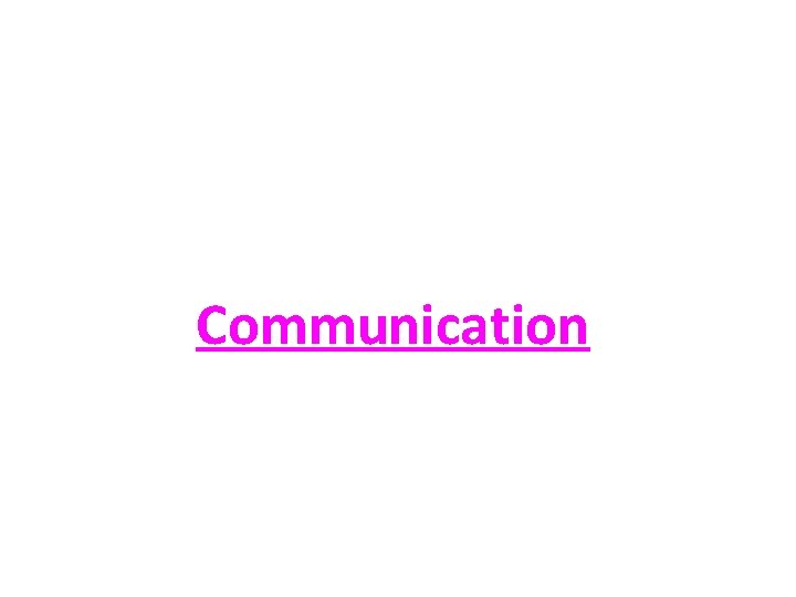 Communication 