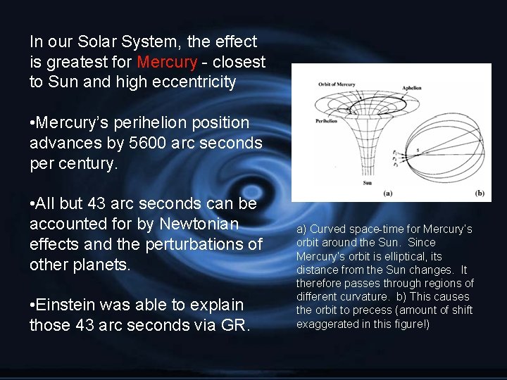 In our Solar System, the effect is greatest for Mercury - closest to Sun