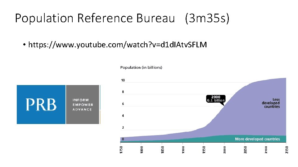Population Reference Bureau (3 m 35 s) • https: //www. youtube. com/watch? v=d 1