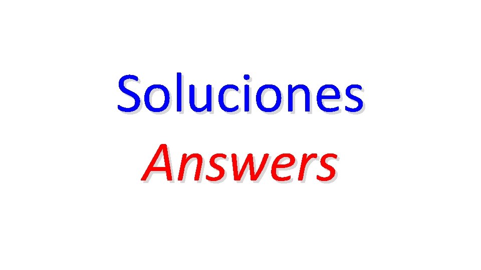 Soluciones Answers 