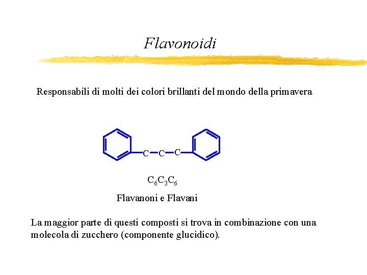 Flavonoidi Responsabili di molti dei colori brillanti del mondo della primavera C C 6