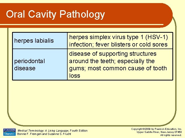 Oral Cavity Pathology herpes labialis periodontal disease herpes simplex virus type 1 (HSV-1) infection;