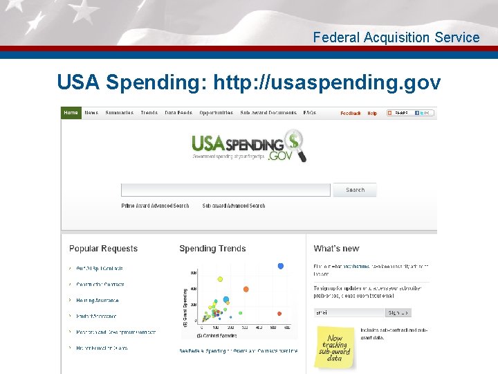 Federal Acquisition Service USA Spending: http: //usaspending. gov 