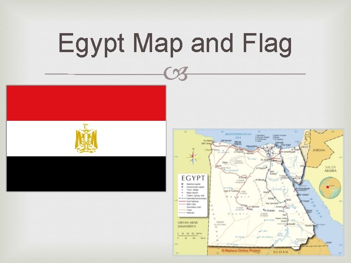 Egypt Map and Flag 