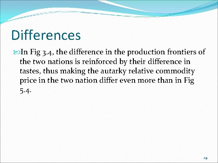 Differences In Fig 3. 4, the difference in the production frontiers of the two