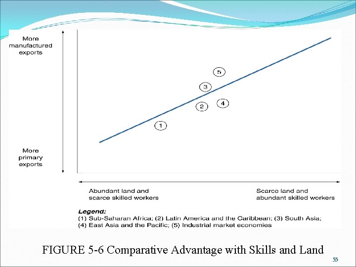 FIGURE 5 -6 Comparative Advantage with Skills and Land 55 