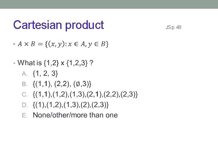 Cartesian product • JS p. 48 