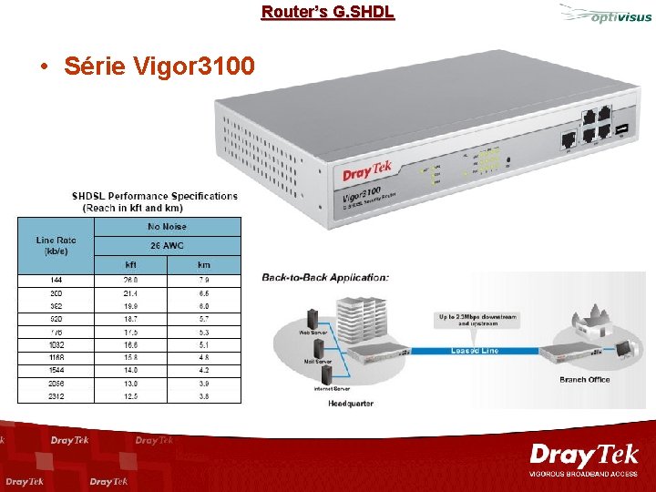 Router’s G. SHDL • Série Vigor 3100 