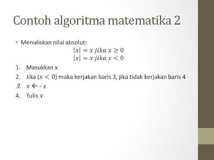 Contoh algoritma matematika 2 • 