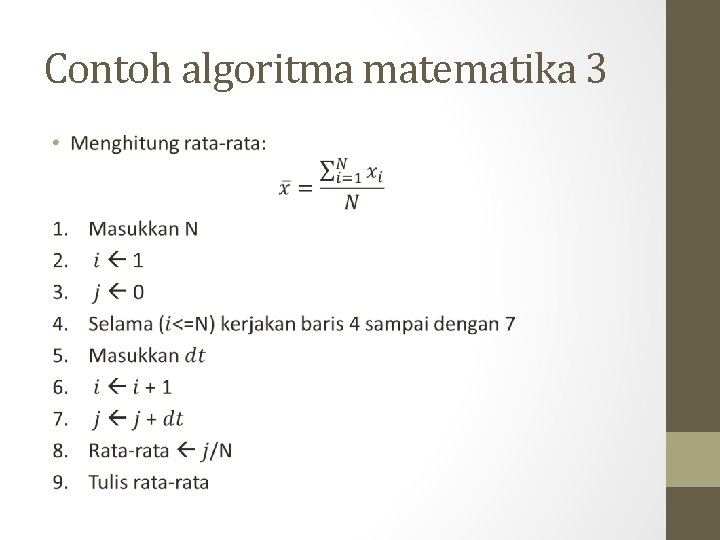 Contoh algoritma matematika 3 • 