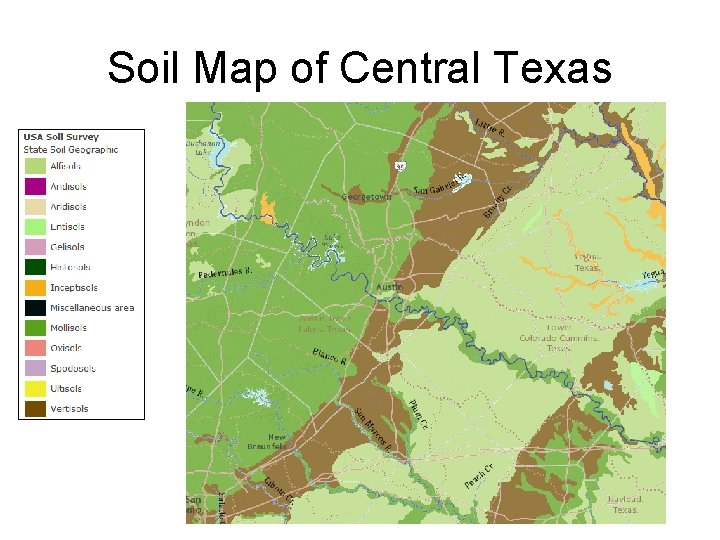 Soil Map of Central Texas 