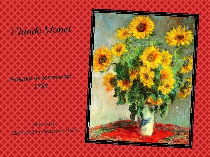 Claude Monet Bouquet de tournesols 1880 New York f Art Metropolitan Museum o 
