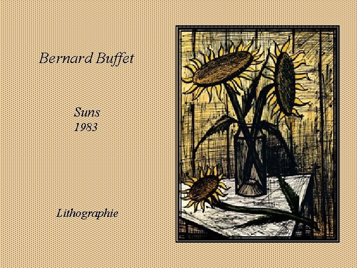 Bernard Buffet Suns 1983 Lithographie 