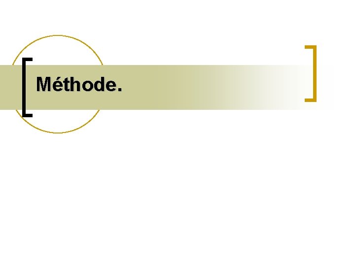 Méthode. 