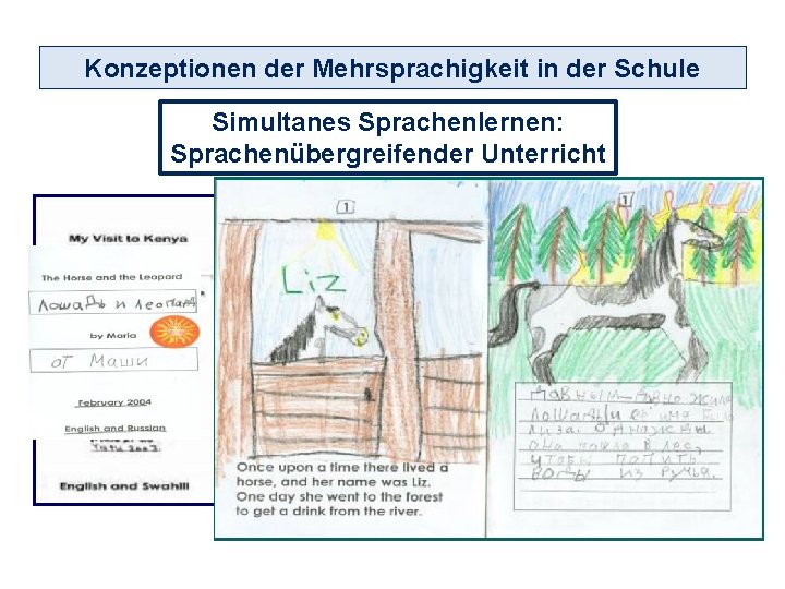 Konzeptionen der Mehrsprachigkeit in der Schule Simultanes Sprachenlernen: Sprachenübergreifender Unterricht 