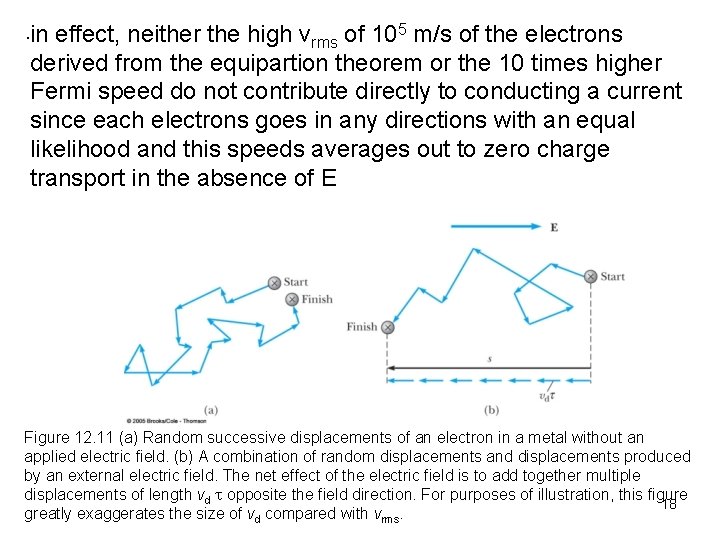 . in effect, neither the high vrms of 105 m/s of the electrons derived