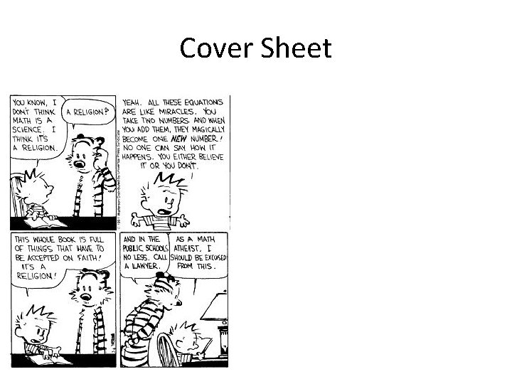 Cover Sheet 