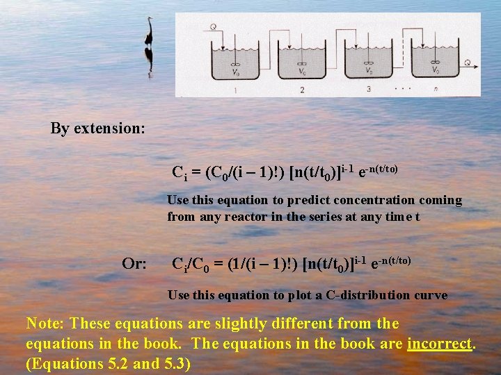 By extension: Ci = (C 0/(i – 1)!) [n(t/t 0)]i-1 e-n(t/to) Use this equation