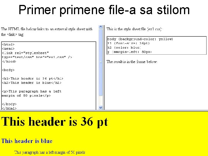 Primer primene file-a sa stilom 