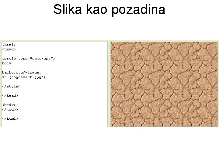 Slika kao pozadina 