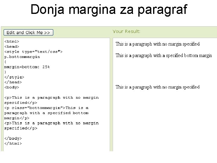 Donja margina za paragraf 