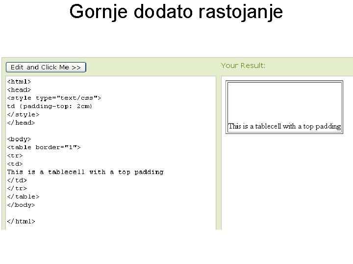 Gornje dodato rastojanje 