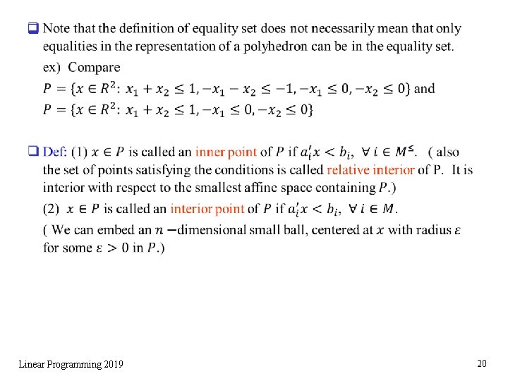 q Linear Programming 2019 20 