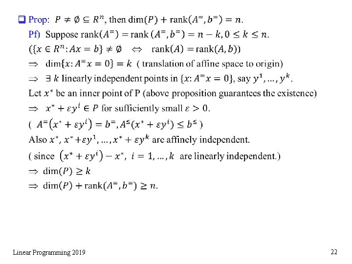 q Linear Programming 2019 22 