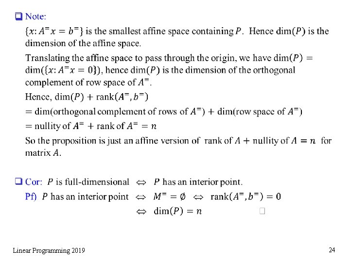 q Linear Programming 2019 24 