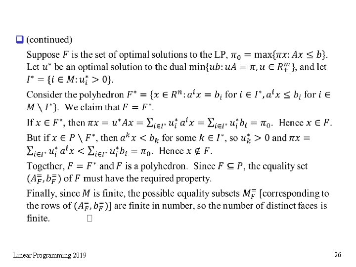 q Linear Programming 2019 26 