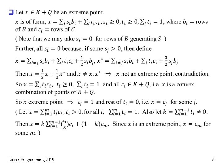 q Linear Programming 2019 9 