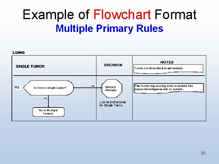 Example of Flowchart Format Multiple Primary Rules 31 