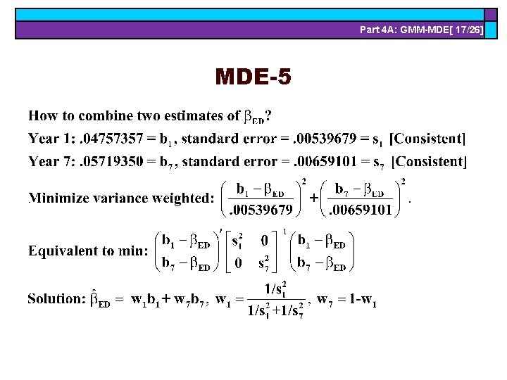 Part 4 A: GMM-MDE[ 17/26] MDE-5 