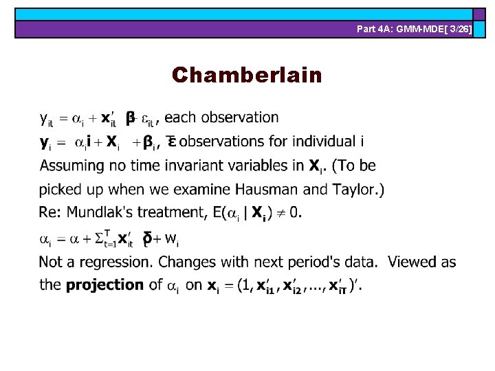 Part 4 A: GMM-MDE[ 3/26] Chamberlain 