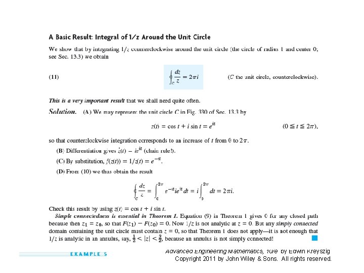 Advanced Engineering Mathematics, 10/e by Edwin Kreyszig Copyright 2011 by John Wiley & Sons.