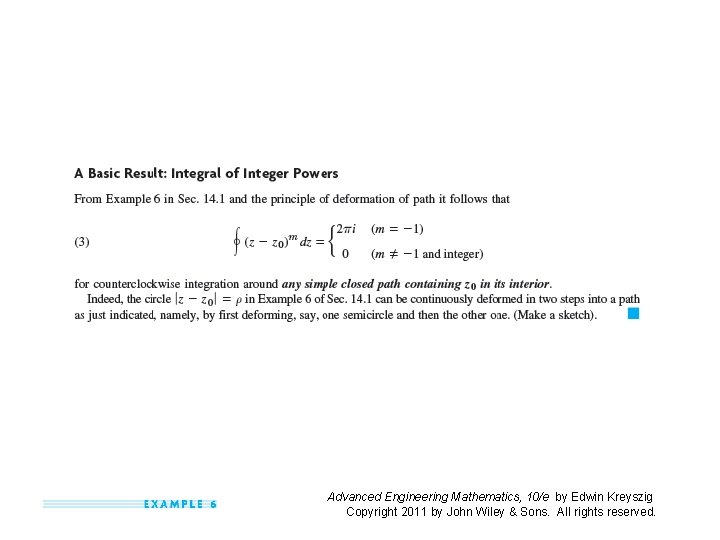 Advanced Engineering Mathematics, 10/e by Edwin Kreyszig Copyright 2011 by John Wiley & Sons.