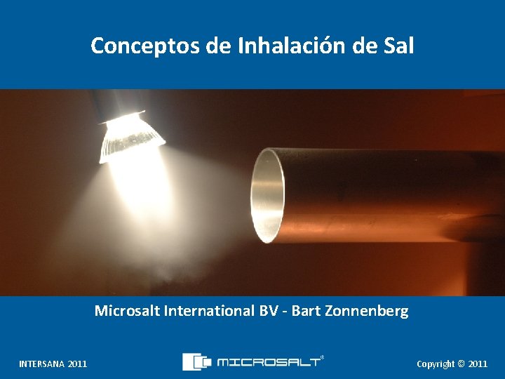 Conceptos de Inhalación de Sal Microsalt International BV - Bart Zonnenberg INTERSANA 2011 Copyright