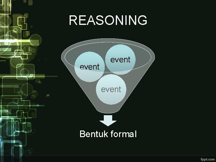 REASONING event Bentuk formal REASONING event Bentuk formal