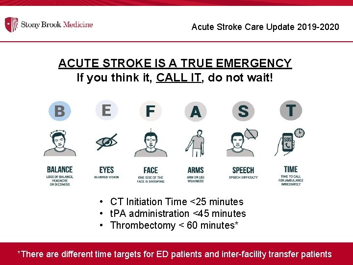 Acute Stroke Care Update 2019 -2020 ACUTE STROKE IS A TRUE EMERGENCY If you