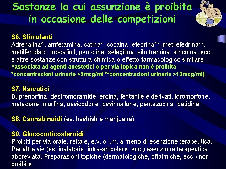 Sostanze la cui assunzione è proibita in occasione delle competizioni S 6. Stimolanti Adrenalina^,