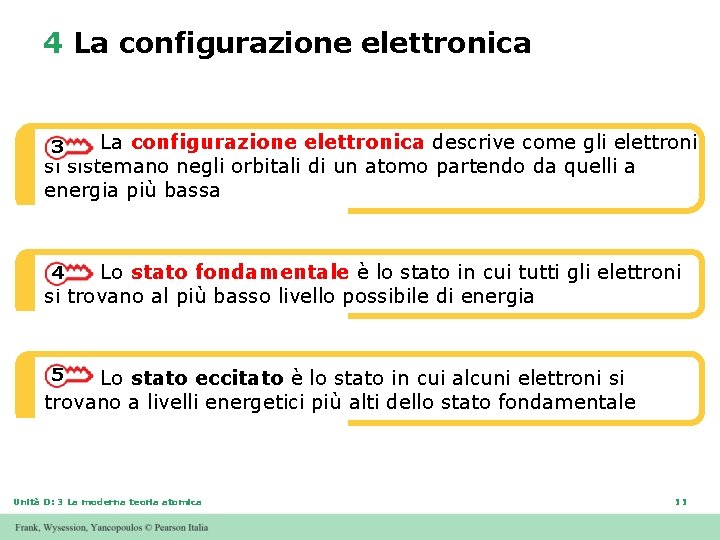 4 La configurazione elettronica descrive come gli elettroni si sistemano negli orbitali di un 4 La configurazione elettronica descrive come gli elettroni si sistemano negli orbitali di un