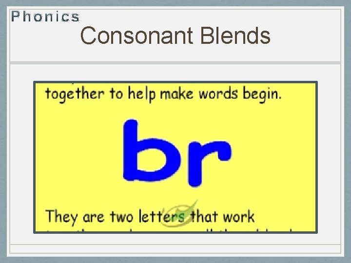 Consonant Blends 