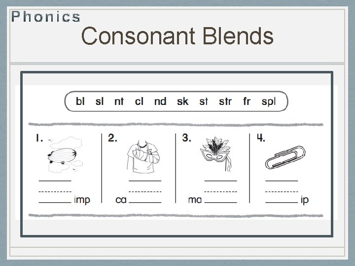 Consonant Blends 