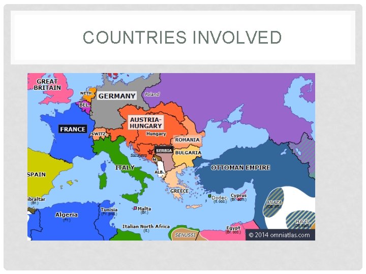 COUNTRIES INVOLVED 