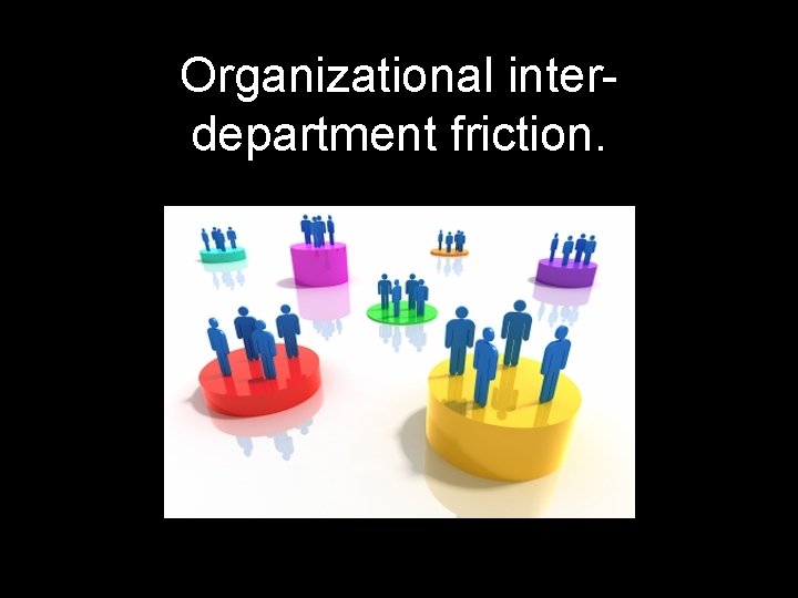 Organizational interdepartment friction. 