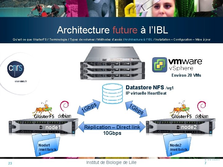 Architecture future à l’IBL Qu’est ce que Gluster. FS / Terminologie / Types de Architecture future à l’IBL Qu’est ce que Gluster. FS / Terminologie / Types de