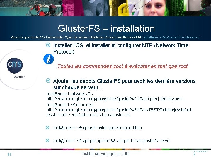 Gluster. FS – installation Qu’est ce que Gluster. FS / Terminologie / Types de Gluster. FS – installation Qu’est ce que Gluster. FS / Terminologie / Types de
